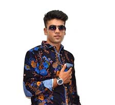 Copper stone printed casual shirt store city product image