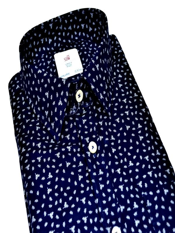 SDW pure cotton printed party wear shirt
