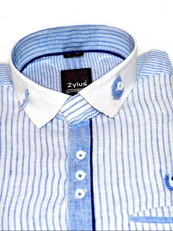 Zylus pure linen party wear shirt