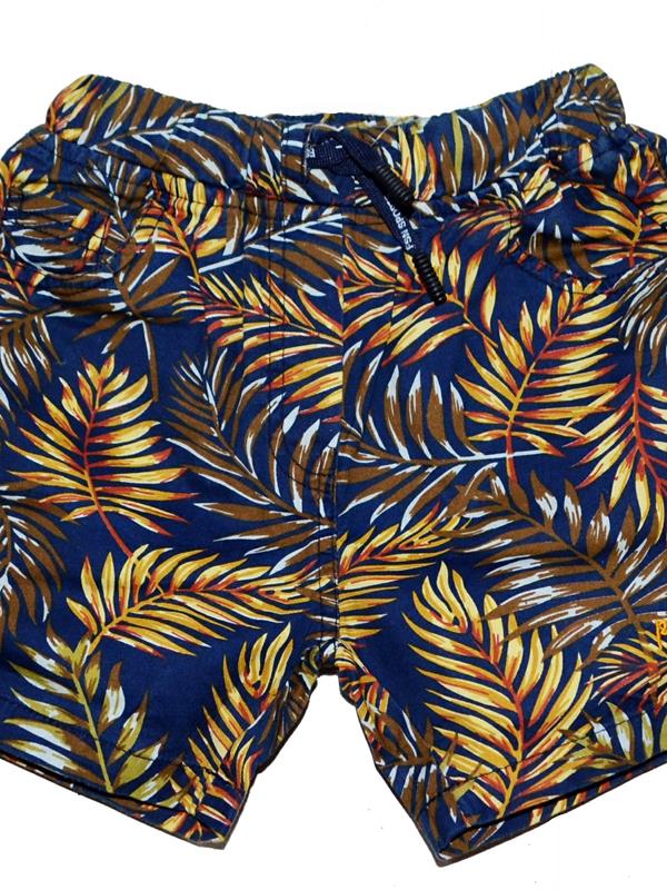 Pineapple printed cotton shorts